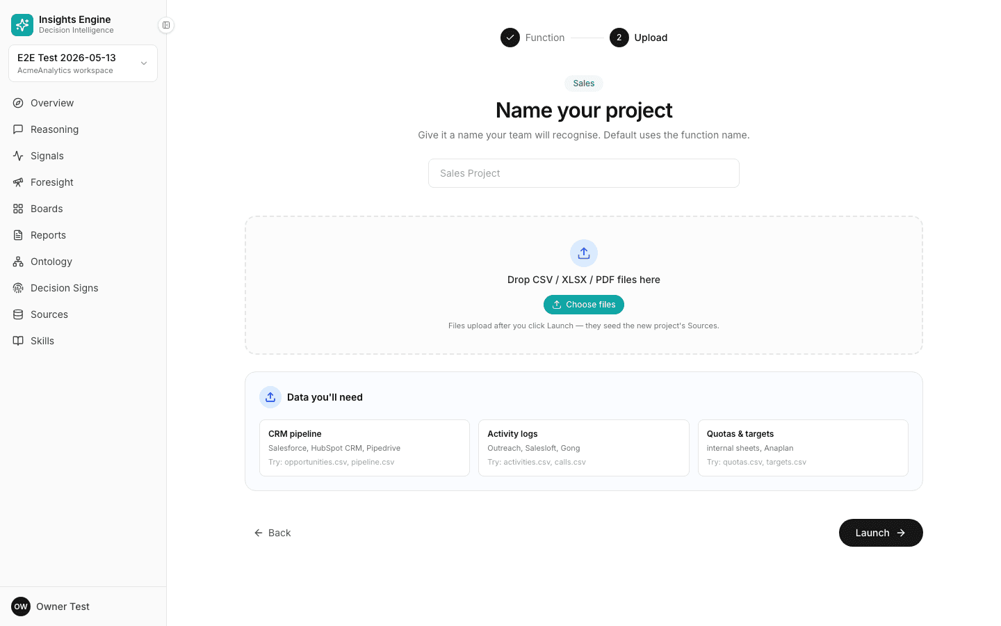 Data step with sample data option
