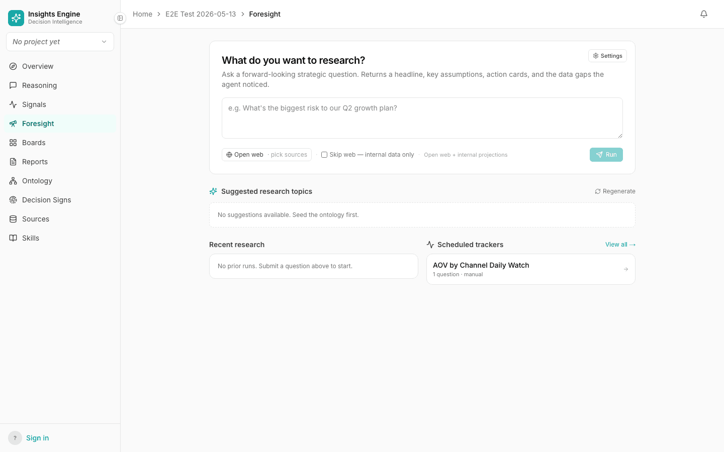 Foresight hub